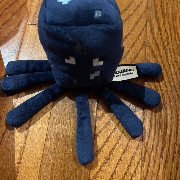 2014 Mojang Jazzwares Minecraft Blue Baby Squid Octopus Plush Toy Doll Figure 7" - Picture 3 of 7
